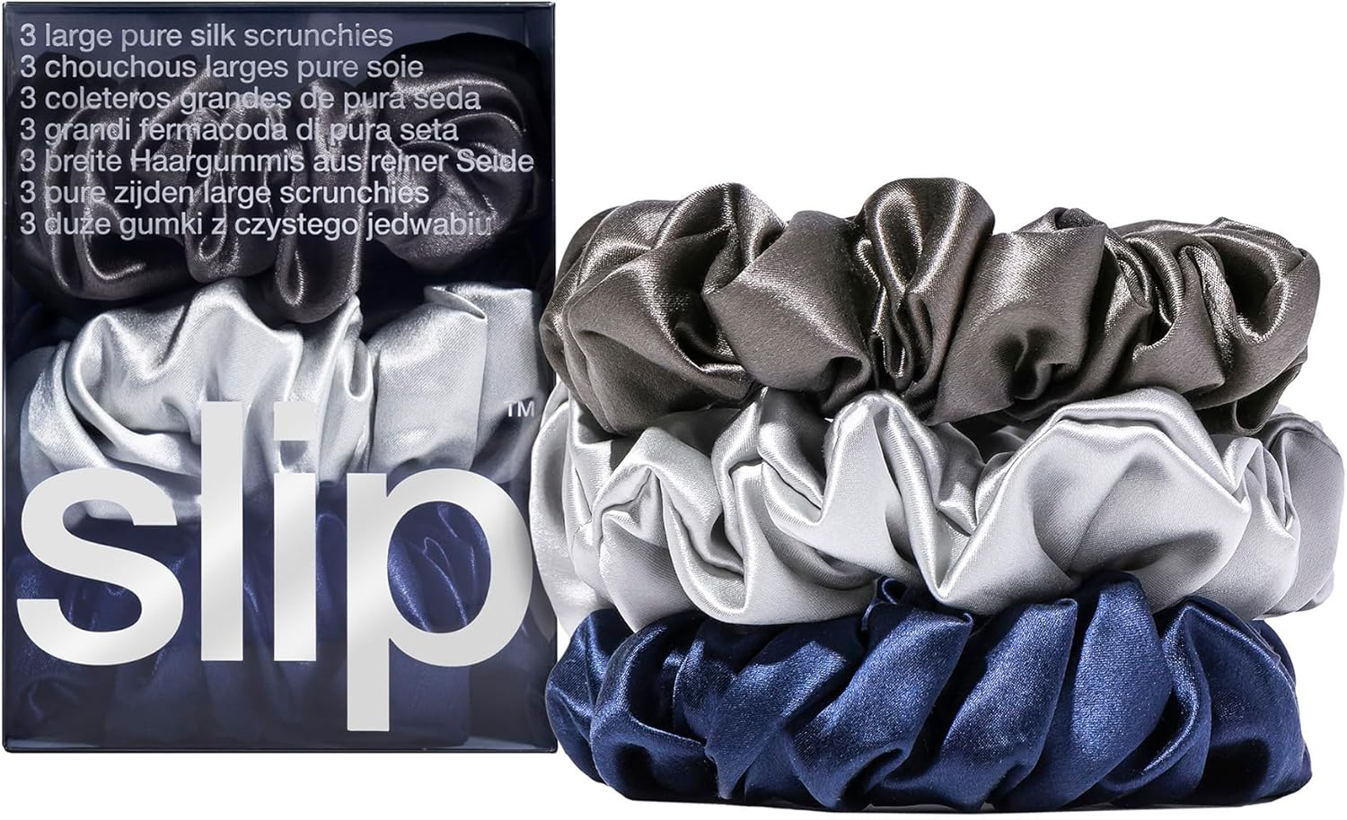 SLIP Pure Silk Scrunchies, 3 Count