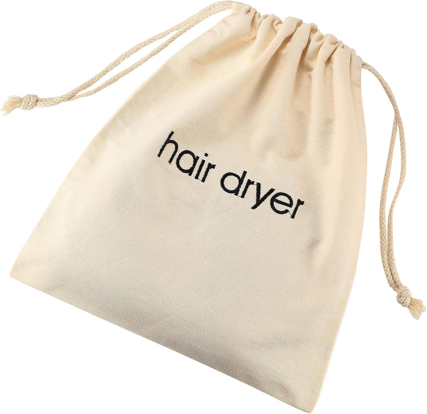 ERKXD 8 Pack Hair Dryer Bags Drawstring Bag Container Hair Dryer Bag for Travel Bathroom Beige image number 1