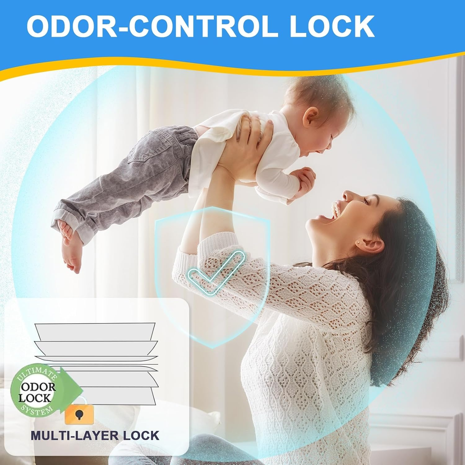 Landtaix Nappy Bin Refill Bags 12-Pack Compatible with Tommee Tippee Twist and Click Refill for All Models Bins,Powerful Odor Lock Nappy Bags Disposable Newborn Baby Diaper Pail Liner Plant Scented image number 2