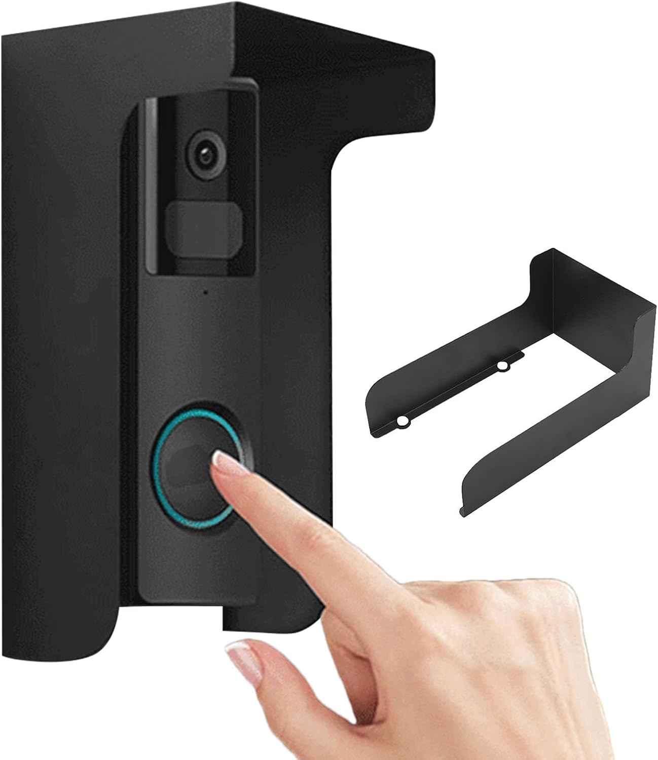 Ring Doorbell Protector - Weatherproof Doorbell Guard, Sturdy Security Shield | Universall Waterproof Anti-Glare Rain Cover, Windproof Door Bell Cover for All-Weather Protection, Door RFID Keypads image number 2