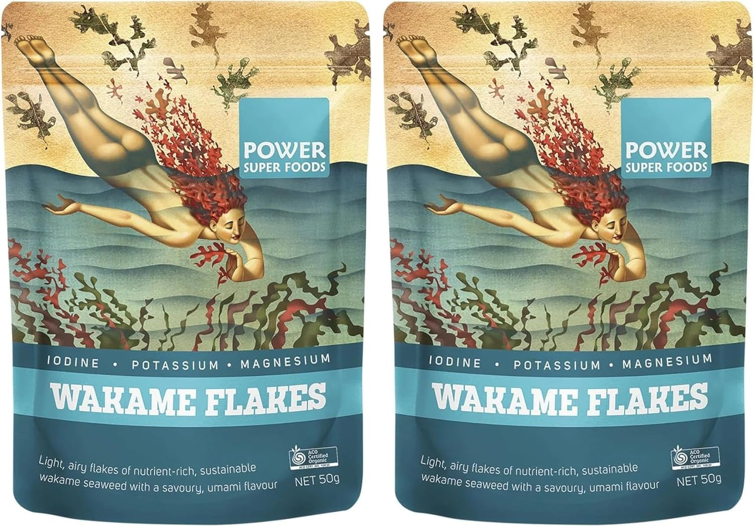 Power Super Foods Organic Wakame Flake, 50 G