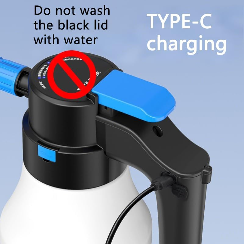 Electric Foam Sprayer with USB Charge, 1.5L Pressurized Sprayer for Home, Garden and Car Beauty and Cleaning image number 5