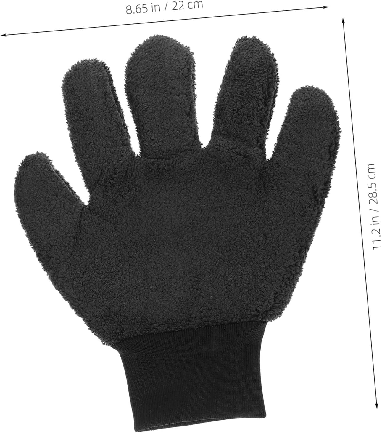 Parliky Car Wash Mitt Double-Sided Microfiber Cleaning Glove Thickened Coral Fleece Large Exterior Wash Mitt for Automotive Detailing and Vehicle Care