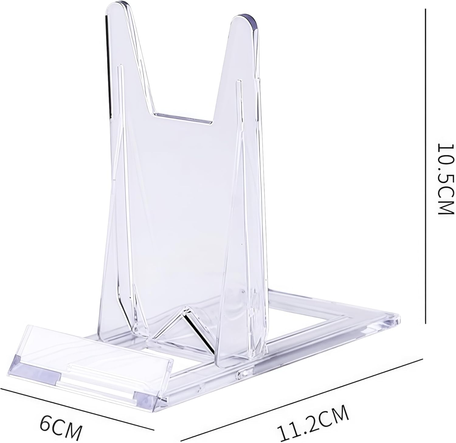 6 Pack Acrylic Book Stand for Display Adjustable Clear Book Display Holder Easel Stand Collector Display Stand for Home Office Back to School Comic Book Album CD Magazine Postcard Picture Artworks image number 6