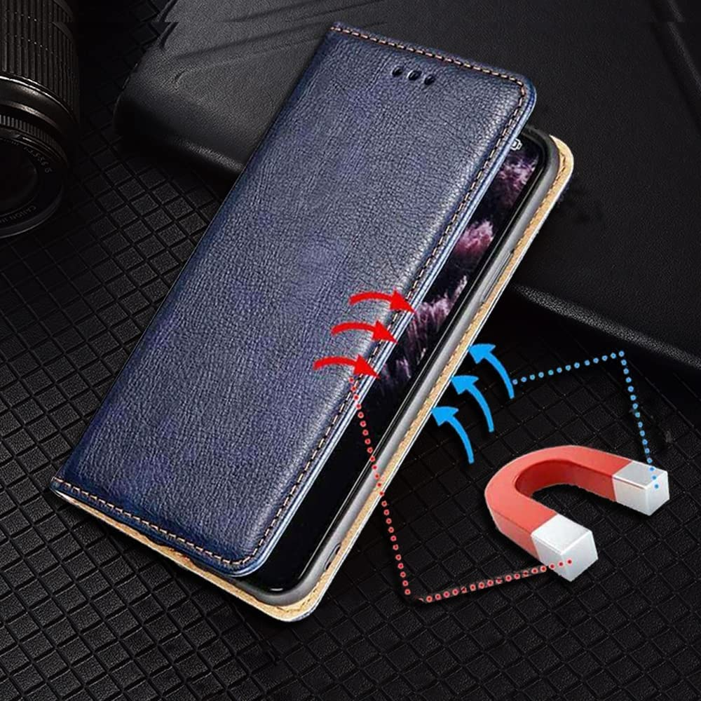 For Samsung Galaxy S23 FE 5G (6.4 Inch) Case, FORZARMOR Wallet Cover PU Leather Pockets Shockproof Magnetic Flip Kickstand Card Holder (Blue) - Blue image number 6