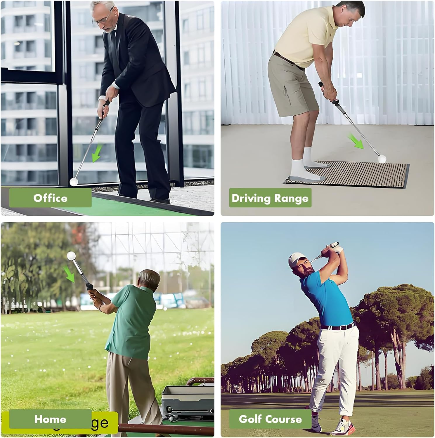 Retractable Golf Swing Training Aid, Portable Golf Training Aid, Golf Grip Trainer, Golf Equipment Suitable for Beginners, Suitable for Indoor and Outdoor image number 6