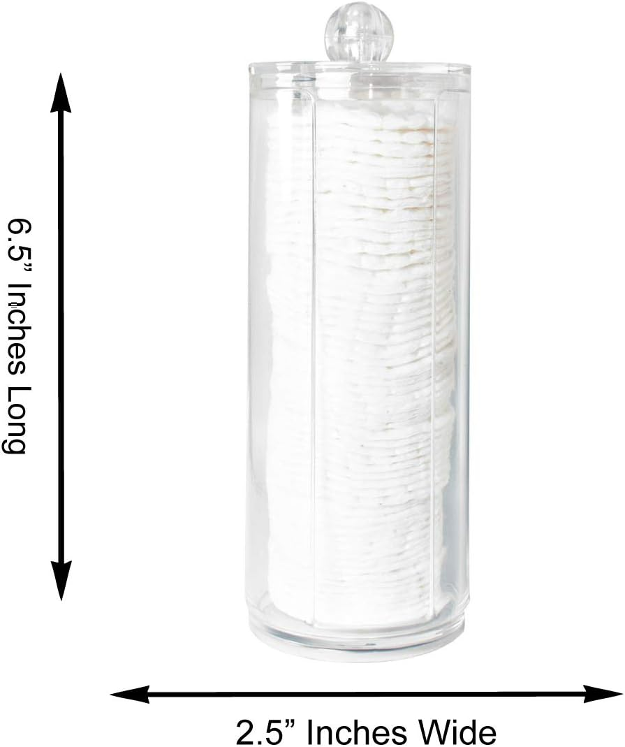 Cosmetic Cotton Pad Rounds Holder Makeup Removers Clear Acrylic Organizer Storage Display Rack image number 4