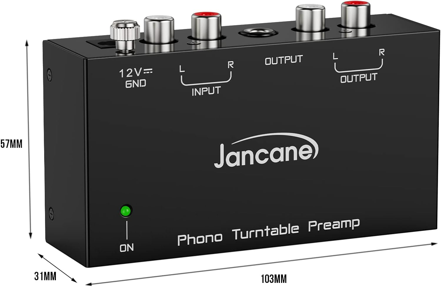 Jancane Phono Preamp for Turntable- Mini Electronic Audio Stereo Phonograph Preamplifier with RCA Input, RCA/TRS Output, Low Noise Operation, with 12 Volt DC Adapter image number 3