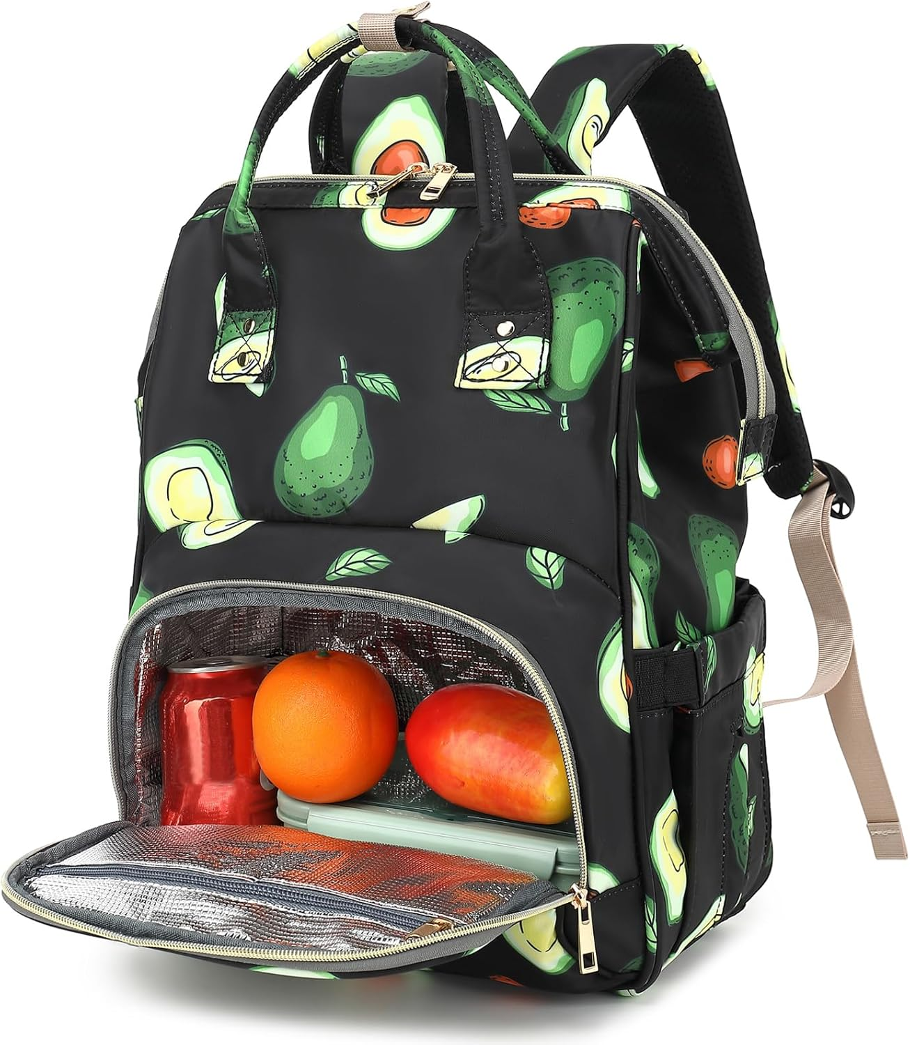 Dezcrab Lunch Backpack for Women Girls, Insulated Cooler Backpack Laptop Backpack School Backpack Bookbag Nurse Work Backpack