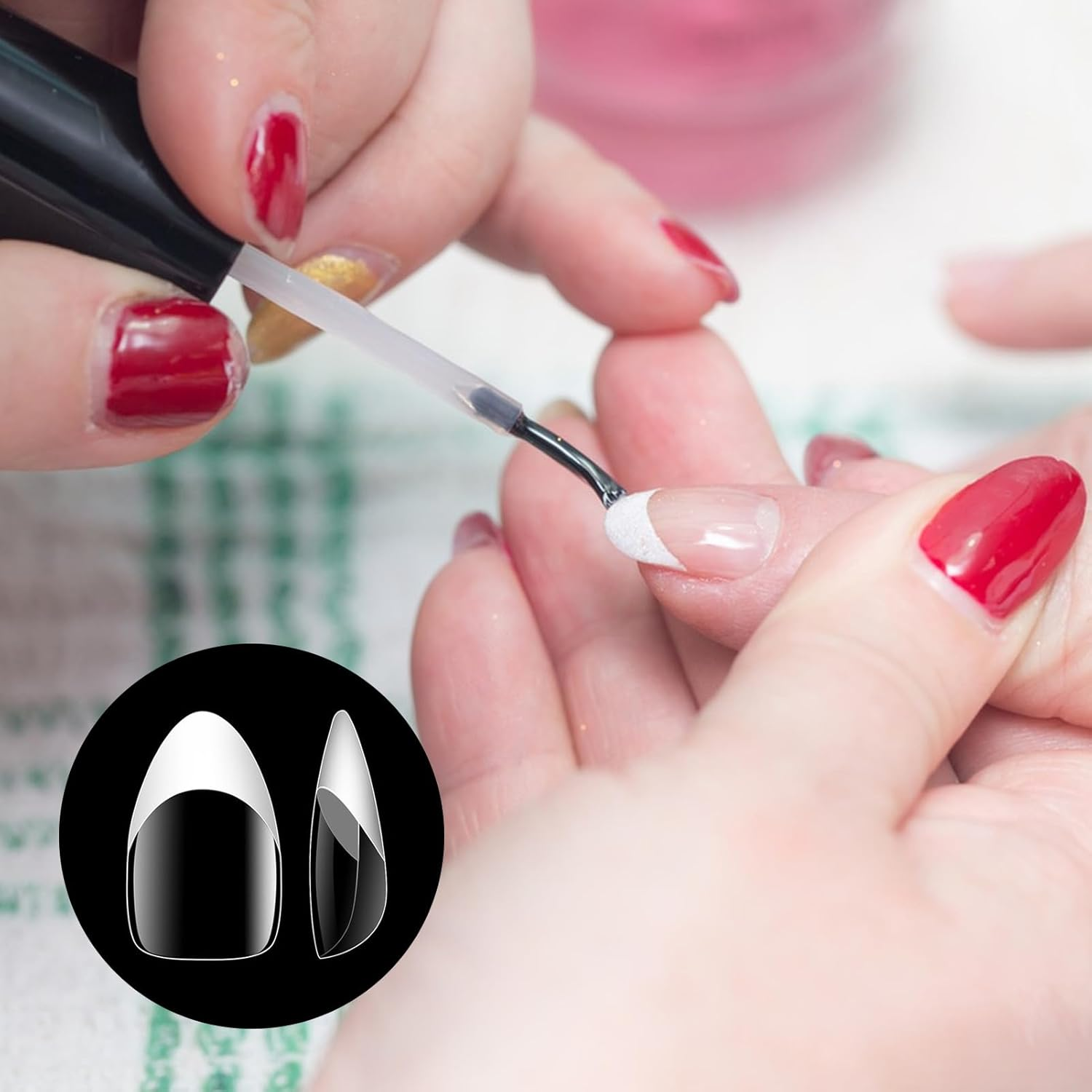 Beetles Nail Tips | Pre Shaped Gel Extension Nail Tips Matte Inner 120PCS | 12 Sizes Professional Press on Nails for Soak off Lamp Gel Art Polish Zalhin image number 4