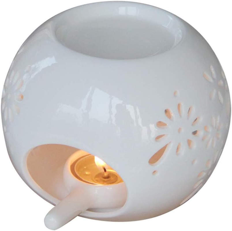 Sculpture Statue Antiques Collectables，Ceramic Oil Burner Wax Melt Burner,Aromatherapy Essential Oil Diffuser Candle Holder for Home Decor Meditation image number 2