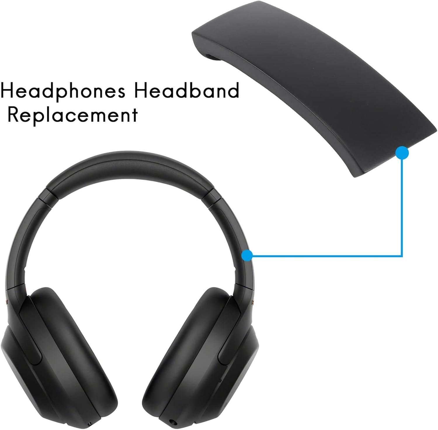 Headband Replacement for WH-1000XM3 XM3 Wireless Noise-Canceling Over-Ear Headphones Black image number 6