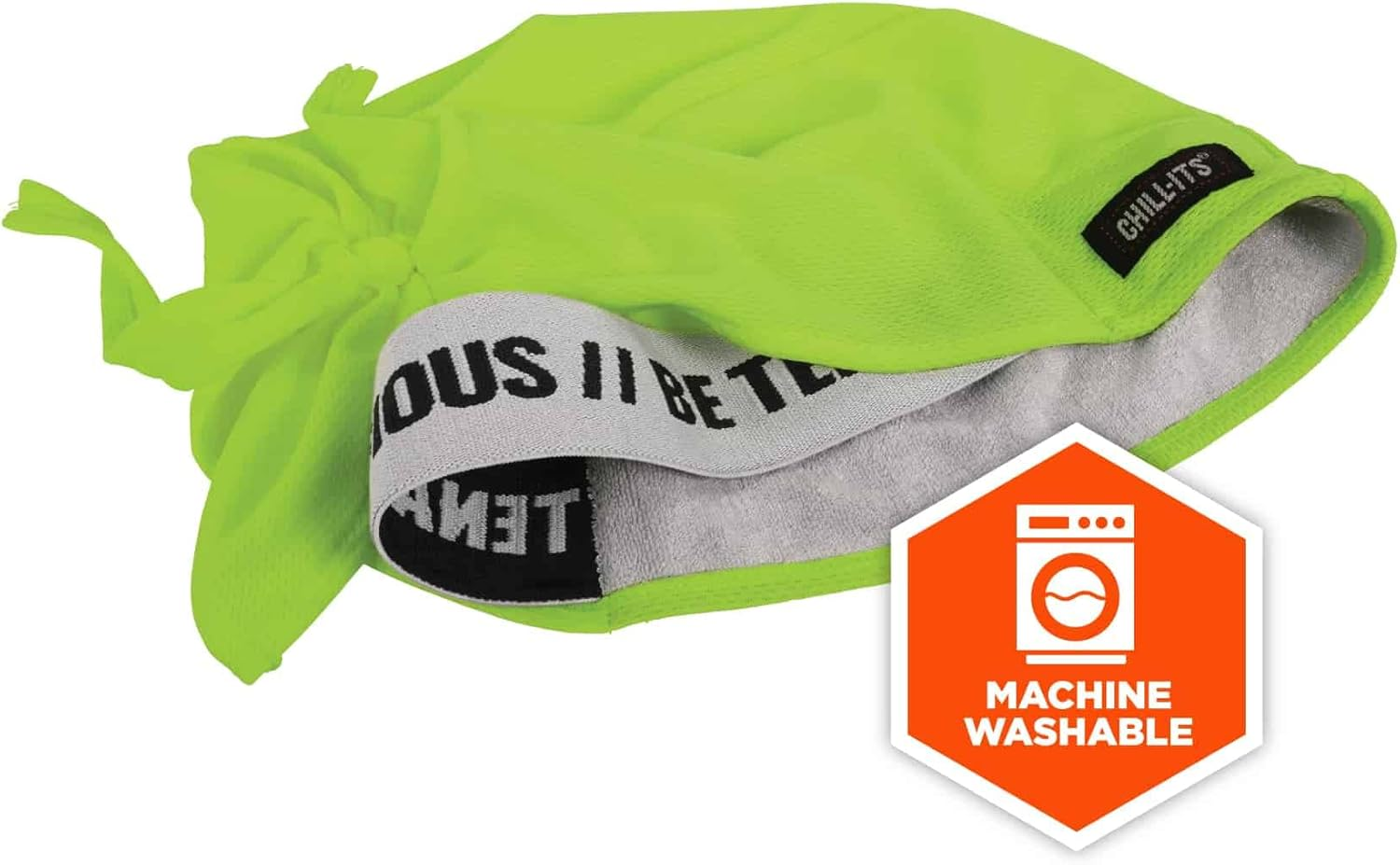 Ergodyne 6615 High-Performance Dew Rag, Lime - Camo image number 4