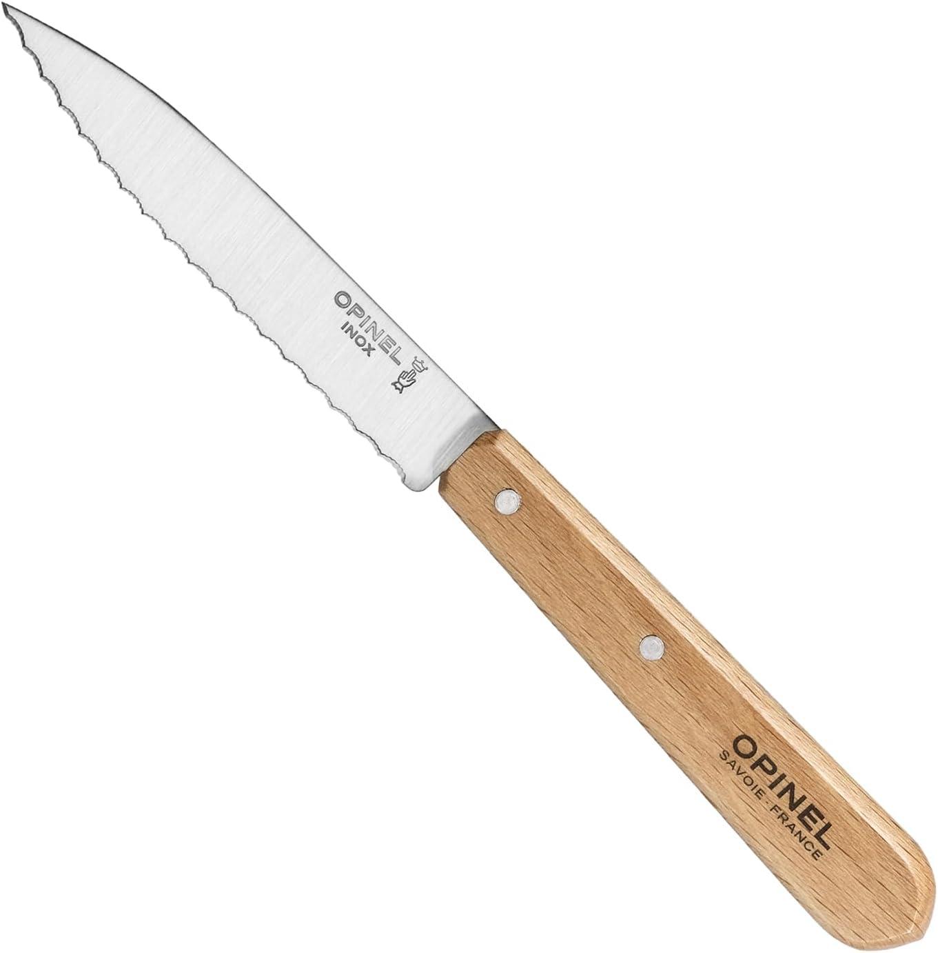 Opinel 112 "Les Essentiels Natural Varnished Beechwood Handle Kitchen Knives - Multicolour image number 4