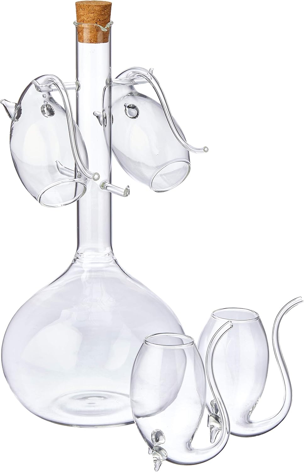 Davis & Waddell D3626 5Pce Port Flask & Sippers Set, Clear image number 1