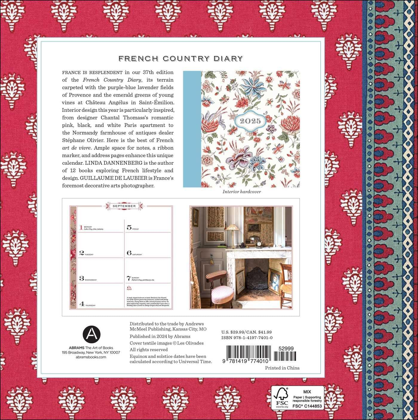 French Country Diary 2025 Engagement Calendar image number 4