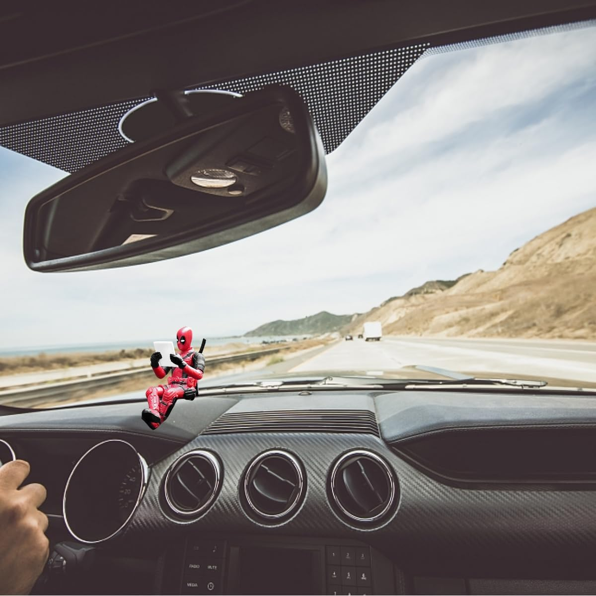 Car Swinging Ornament Rear View Mirror Accessories Hanging Cute Anime Rearview Pendant Decoration Interior for Gardening Man Woman Charms Aesthetic Decor Decorations (Style A) image number 4