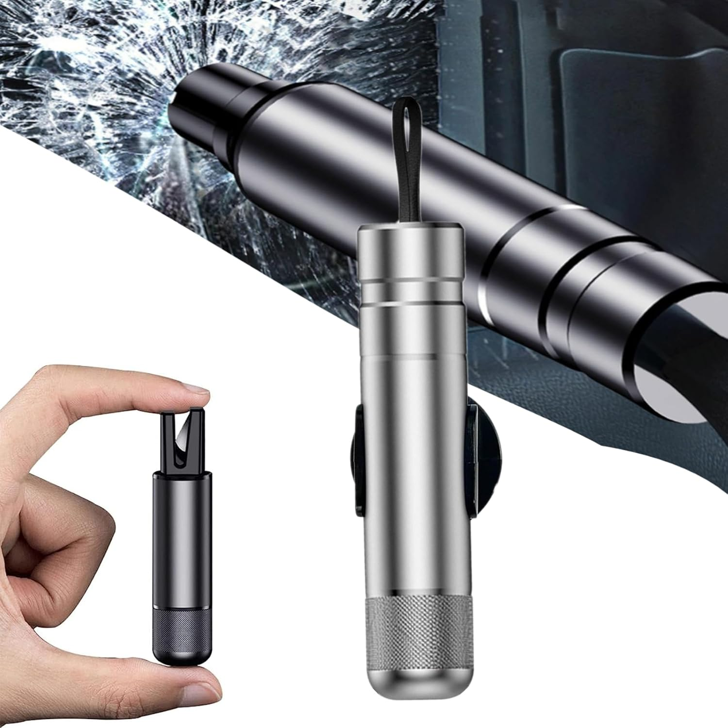 Safehammer Glass Breaker, Car Safety Hammer, Safe Hammer Glass Breaker, Car Emergency 2-In-1 Window Breaker & Seat Belt Cutter, Vehicle Escape Tool, Automotive Interior Safety Products (2Pc-Red)