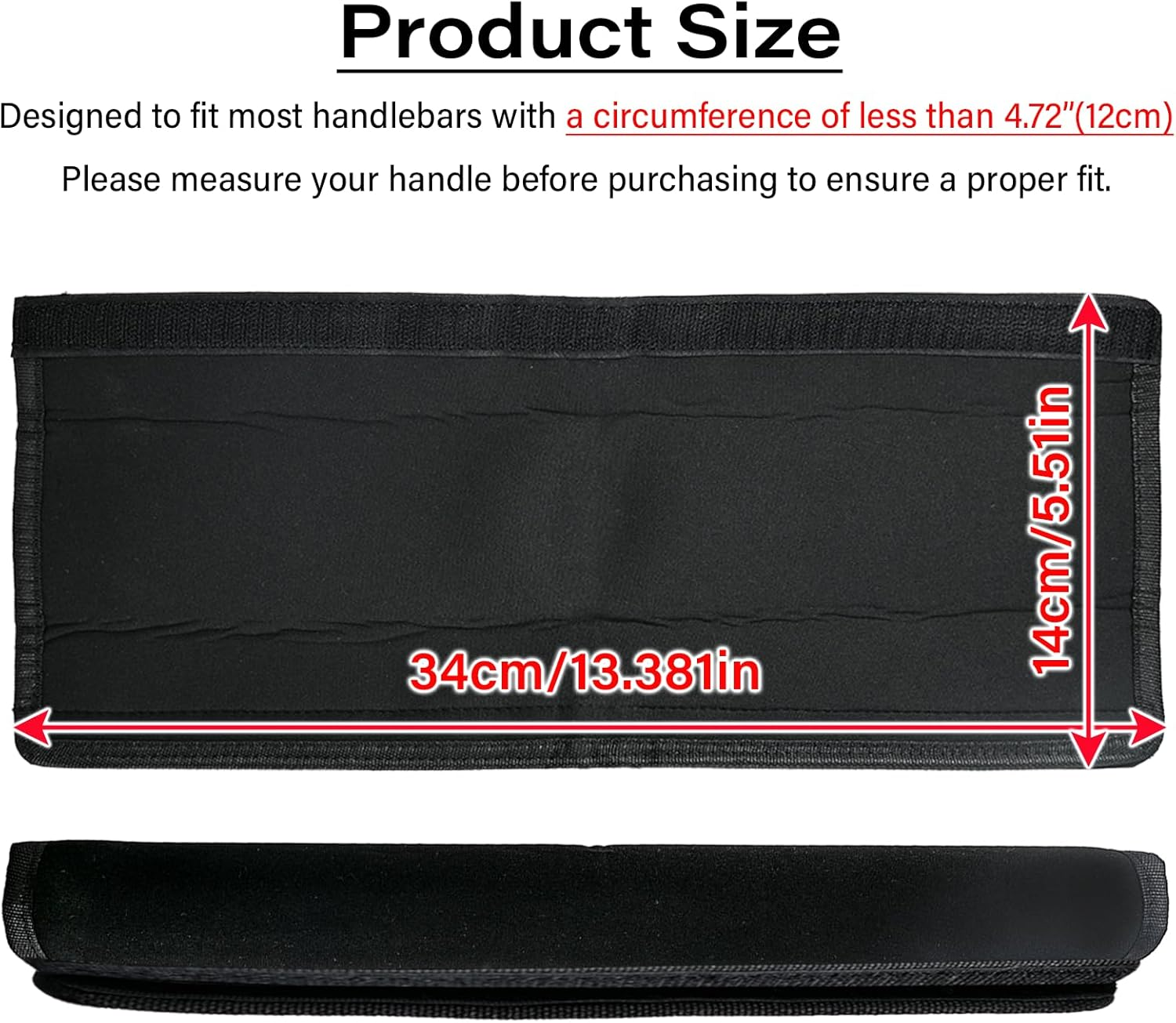 2Pcs 13.38 * 5.51Inches Stroller Handlebar Cover,Pushchair Armrest Handle Protector Cover,Pram Bumper Bar Dustproof Handle Gloves Replacement Removable Universal Protective Case Grip Bar Covers image number 5