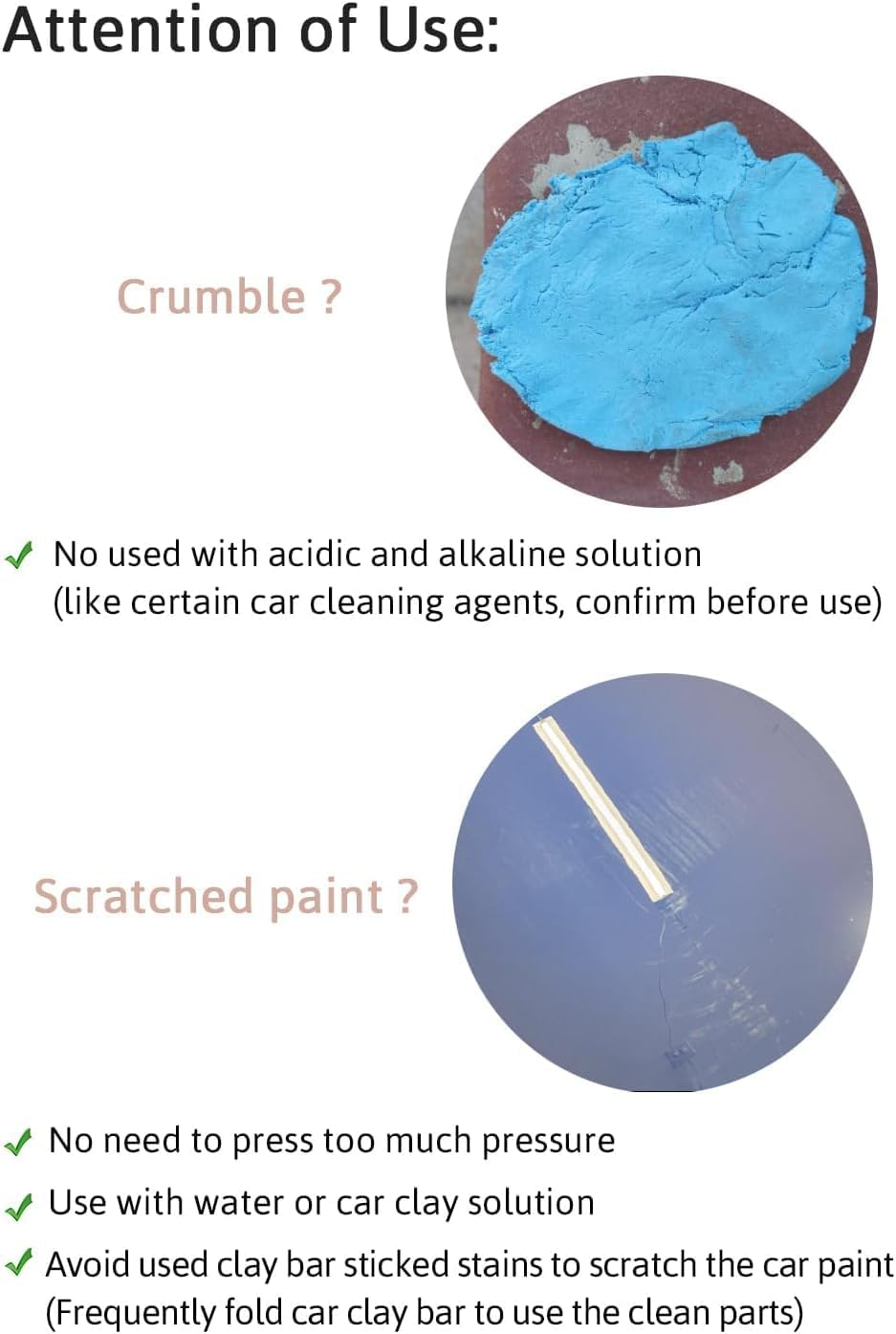 Wildauto Car Clay Bar, Detailing Clay Bar 2PCS 100G Auto Magic Clay Bar Cleaner for Car Wash image number 3