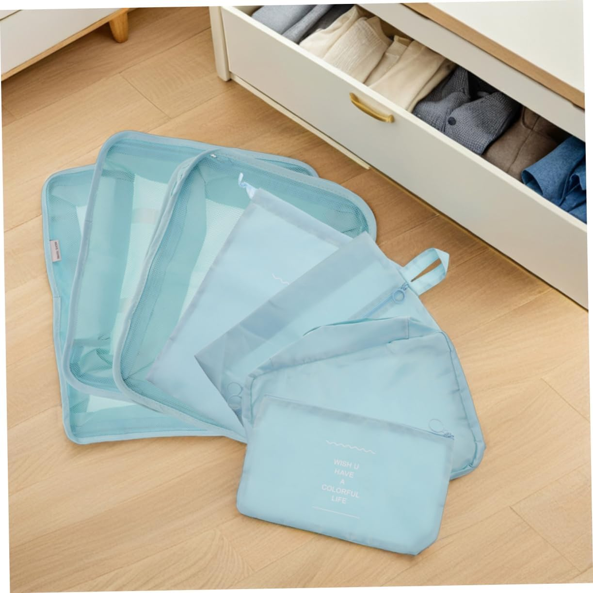 LALADEFIEE 14Pcs Travel Packing Cubes Luggage Organizer Packing Bags for Suitcases Compression Bags Toiletry Stylish Appearance for Business Trips image number 5