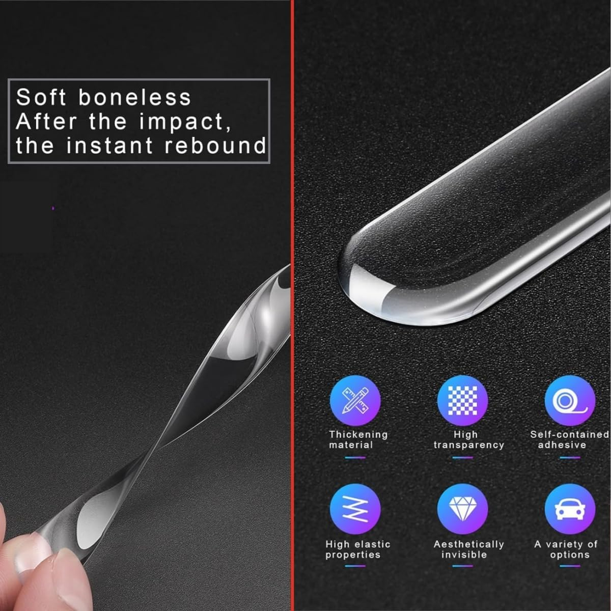 8 PCS Transparent Car Door Handle Protective Film,Ywbfove Transparent Waterproof PVC Cup Protector, Anti-Scratch Handle Protective Film, Suitable for Most Car Door Handles image number 6