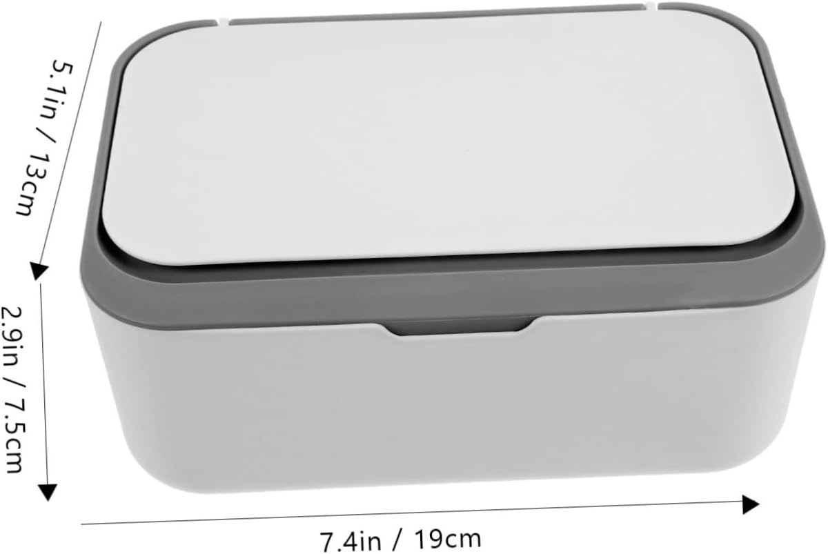 BESTOYARD Baby Wipes Dispenser and Refillable Wipe Holder Lid Large Capacity Dustproof Storage Box Deep Gray for Home and Travel image number 1