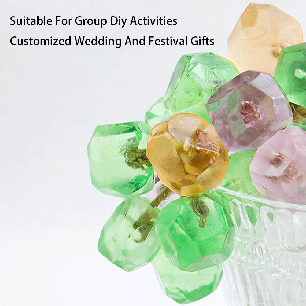 Crystal Grape Soap, Grape Soap on a Rope, Personalized Original Handmade Crystal Grapes Soaps Gentle Cleansing Soaps, Decorative Soapes Bars for Washing Hands Men Women (2 Pcs Green) image number 5