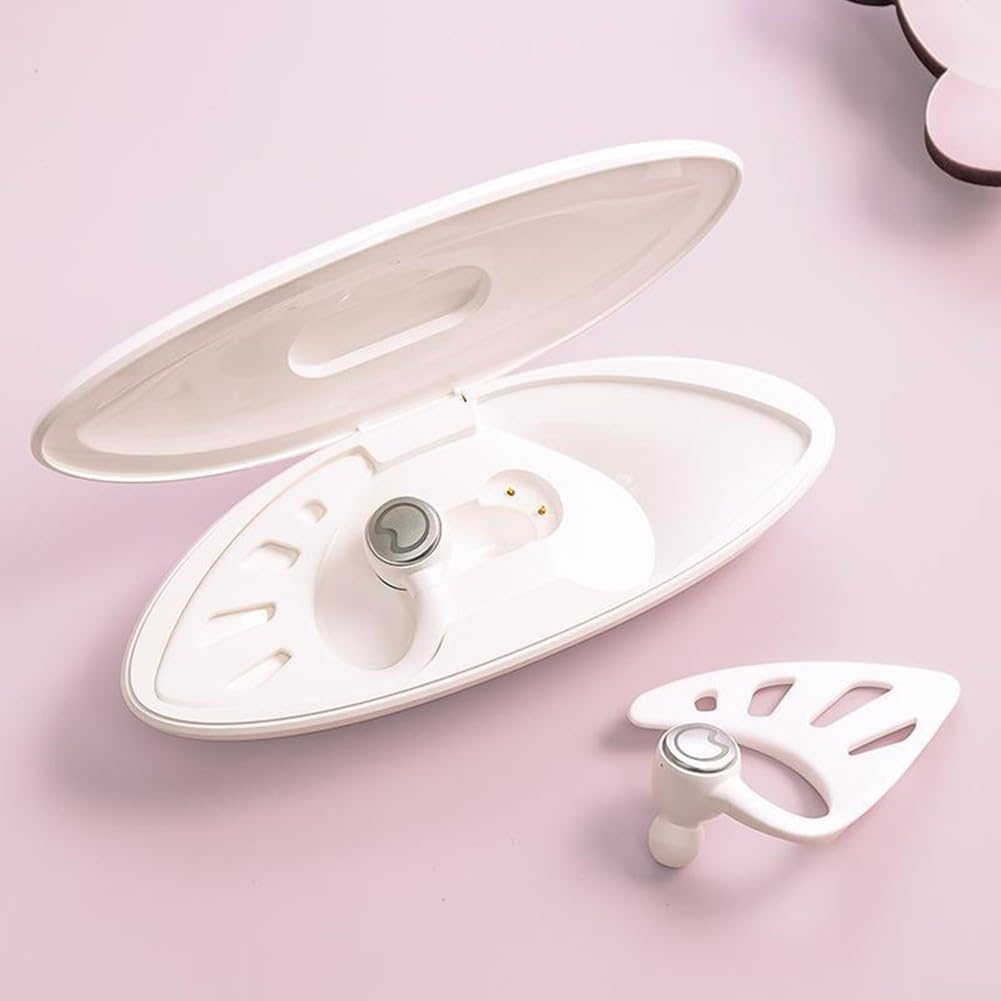 Durashmall Cute Pink Elf Ear Headphones True Wireless Earbuds with LED Light Party Headphones with Lights with Charging Case Multiple Color Options (Blue) image number 6