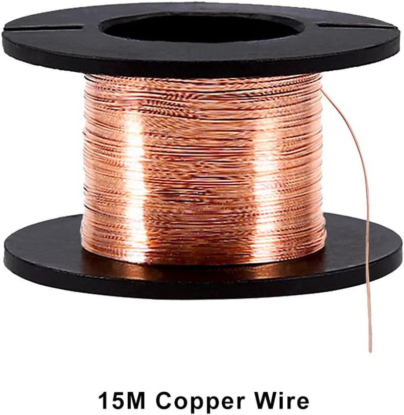 5 Rolls Copper Enameled Winding Wire - 0.1 Mm Diameter, 15M Length for Repair