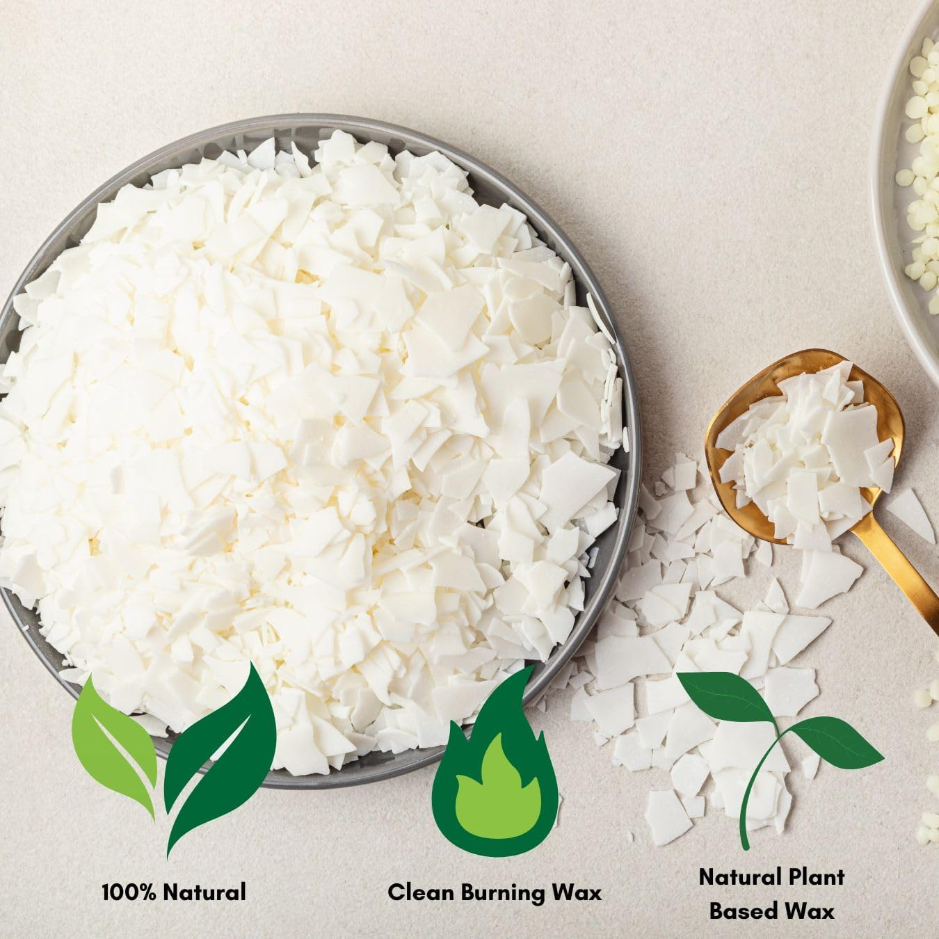 1Kg Pure Soy Wax Flakes, 100% Natural Soy Wax Bulk for Candle Making DIY, Soy Candle Wax, Bulk Soy Wax Natural Kosher Candle Making Supplies, Craft Supply image number 5