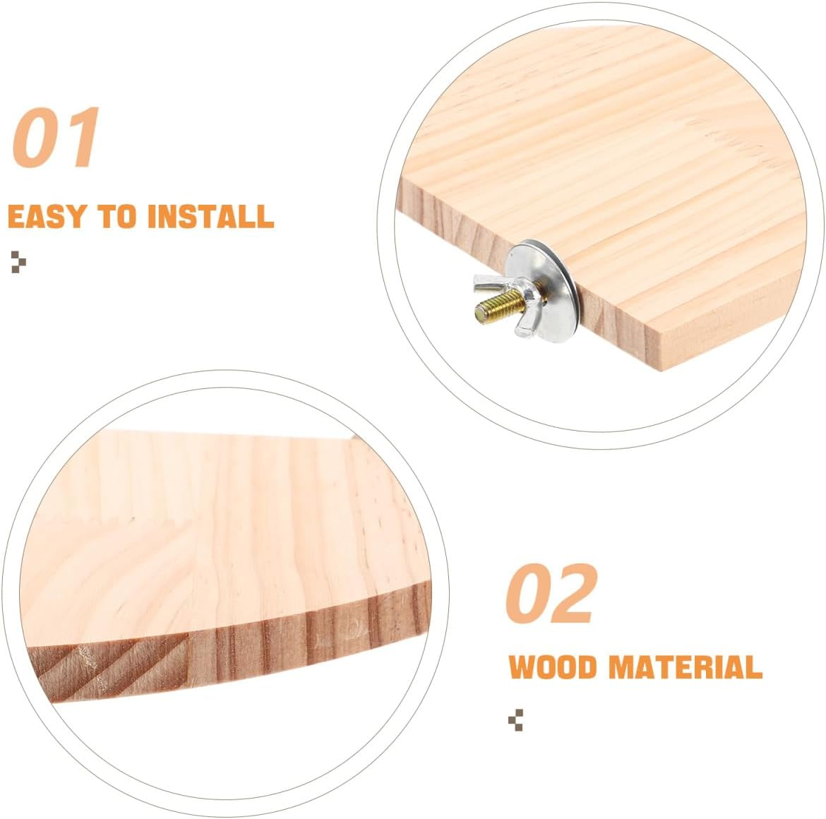 Didiseaon Bird Perch Platform for Parrots Fan Shape Corner Shelf Durable Chew Resistant Stand for Budgies Cockatiels Conures Macaws African Greys Easy Installation image number 2