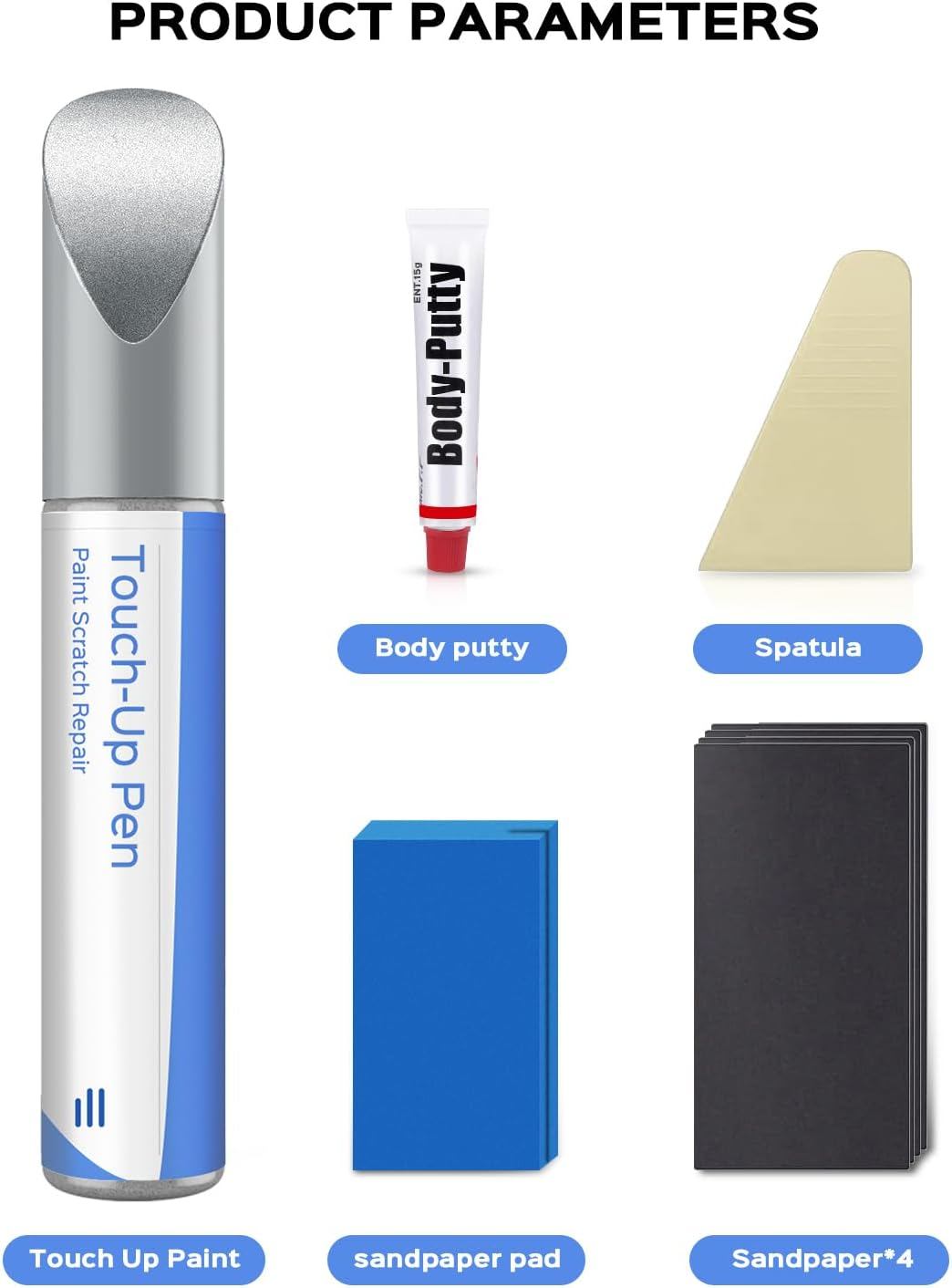 744/9744 Brilliant Silver Metallic Touch up Paint Repair Kit Compatible with Mercedes-Benz - DIY Kit Exactly Matches Chips and Nicks