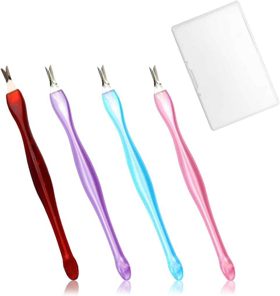 JYNXOR Cuticle Remover, Cuticle Trimmer, Cuticle Pusher, Cuticle Pusher Cutter, for Fingers and Toenail Care Pack of 4