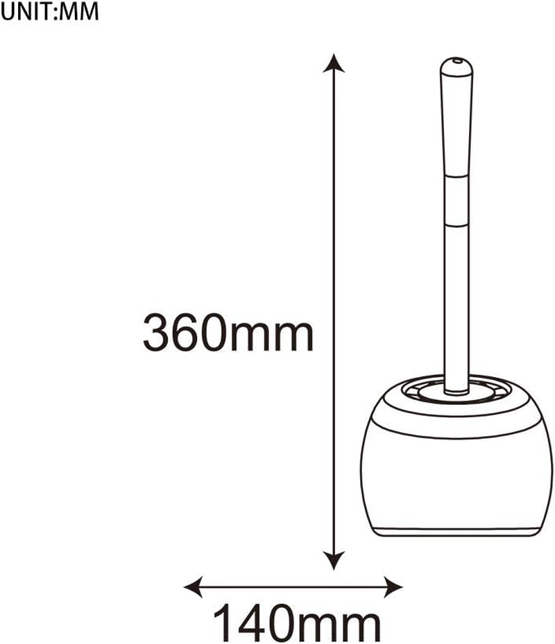 Ibergrif M33010W-JUNIOR, White Ground Toilet Brush Holder, Bath Caddy with Brush, Plastic image number 1