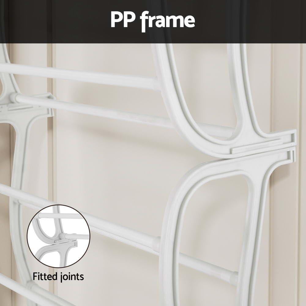 Artiss Wall Mounted Shoe Rack, 12-Tier Plastic Shoes Storage Organiser Shoes Rack, 24 Pairs Organizer Display Shelf Adjustable Shelves Home Decor Bedroom Hallway Furniture, White image number 6