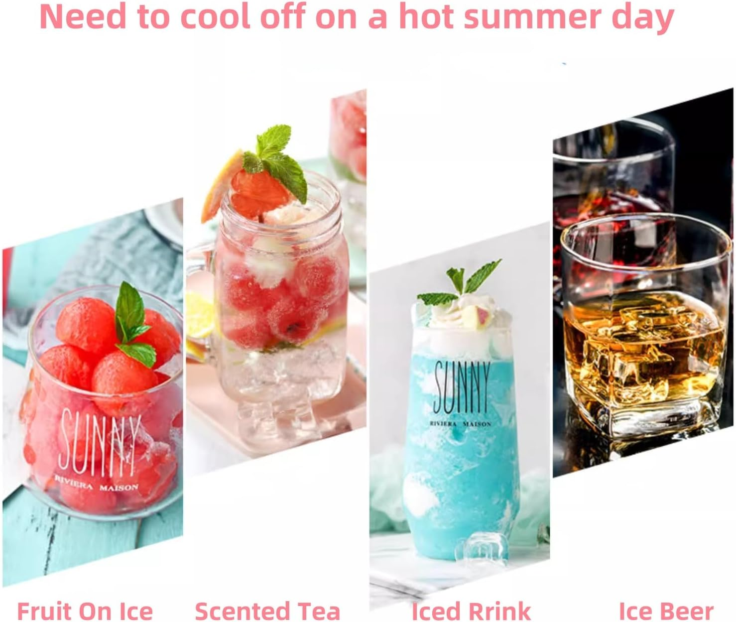 2-Piece Silicone Honeycomb Ice Cube Tray - Perfect for Whiskey, Tea, Chilling Cocktails, Coffee, Candy, Chocolate, Fruit, and Complementary Feeding for Infants image number 1