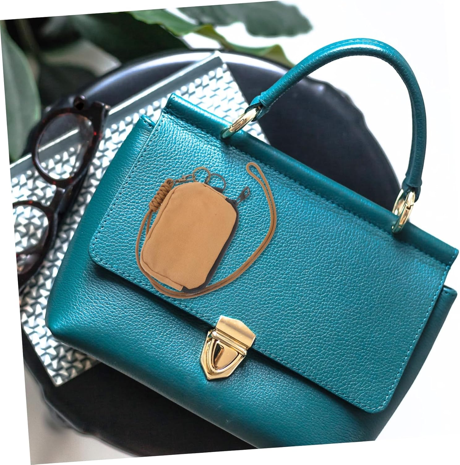 FUNOMOCYA Travel Organizer Bag Lanyard Storage for Earphones Keys Cards Coins Daily Use Essential image number 4