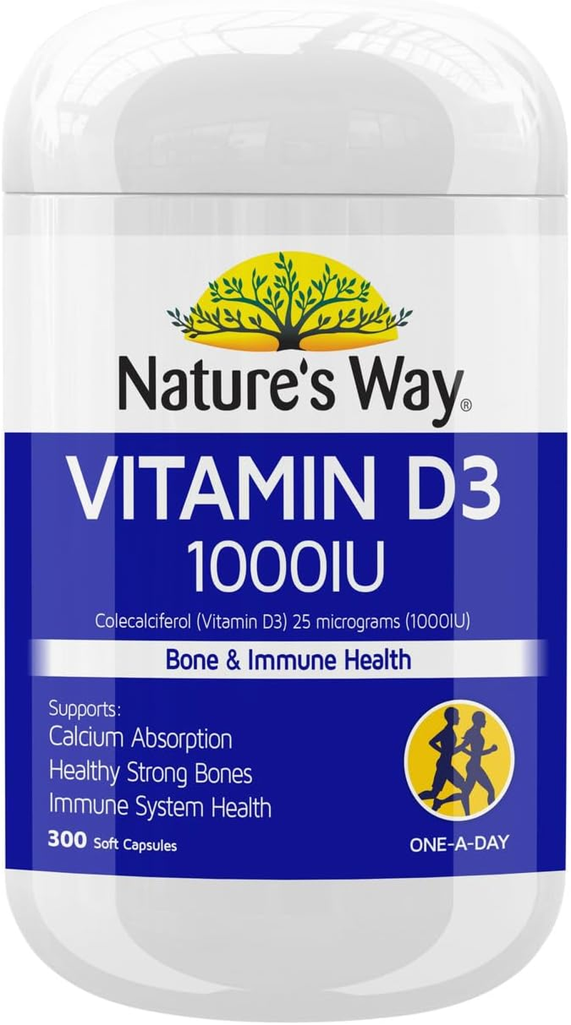 Nature'S Way Vitamin-D3 1000IU Soft 300 Capsules