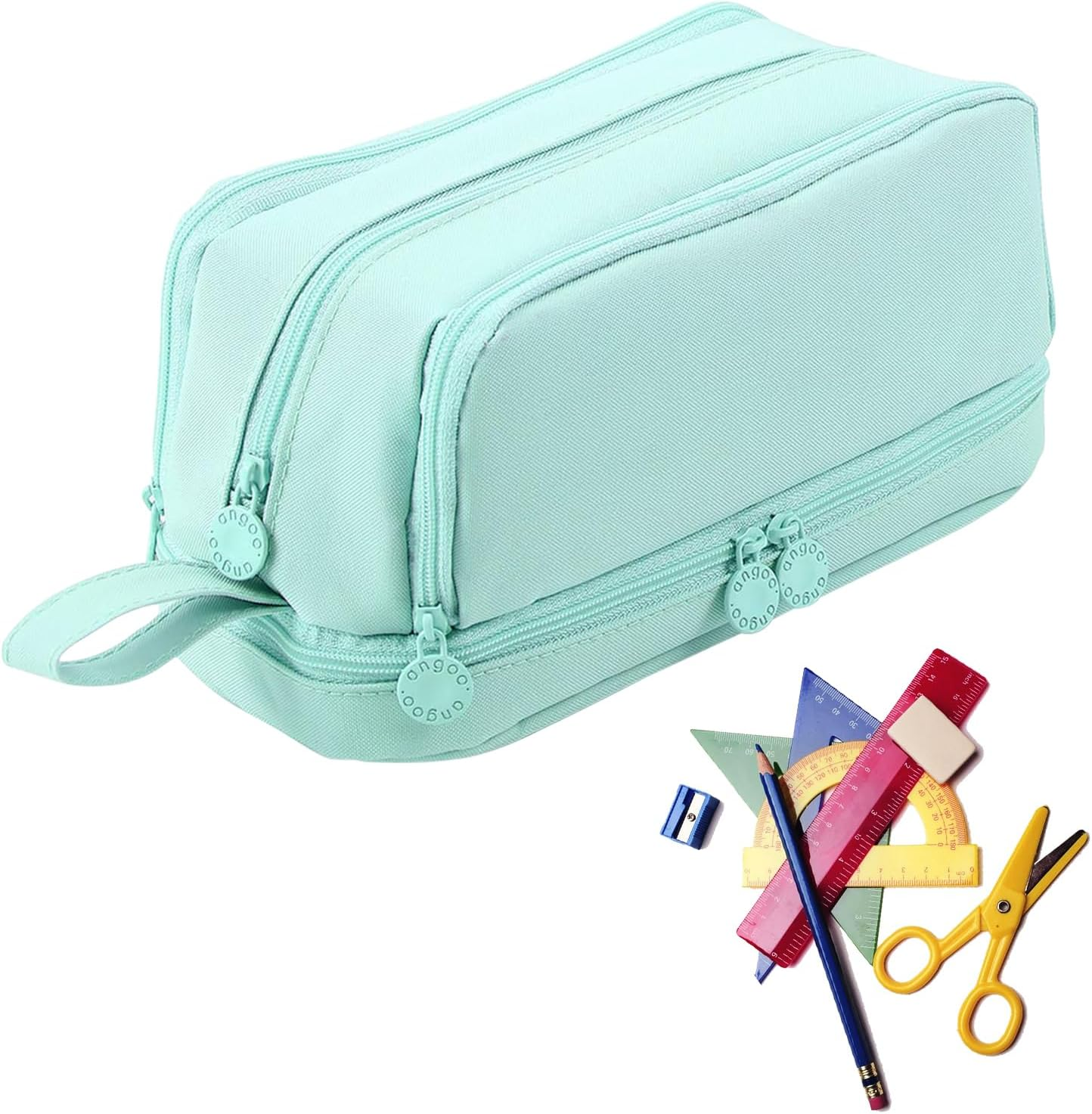 Big Capacity Pencil Case | School Large Pencil Bag Pen Pouch | Pen Bag Holder with 4 Compartments for Stationery Supplies Marker School Office Classroom College Kids Adults image number 4