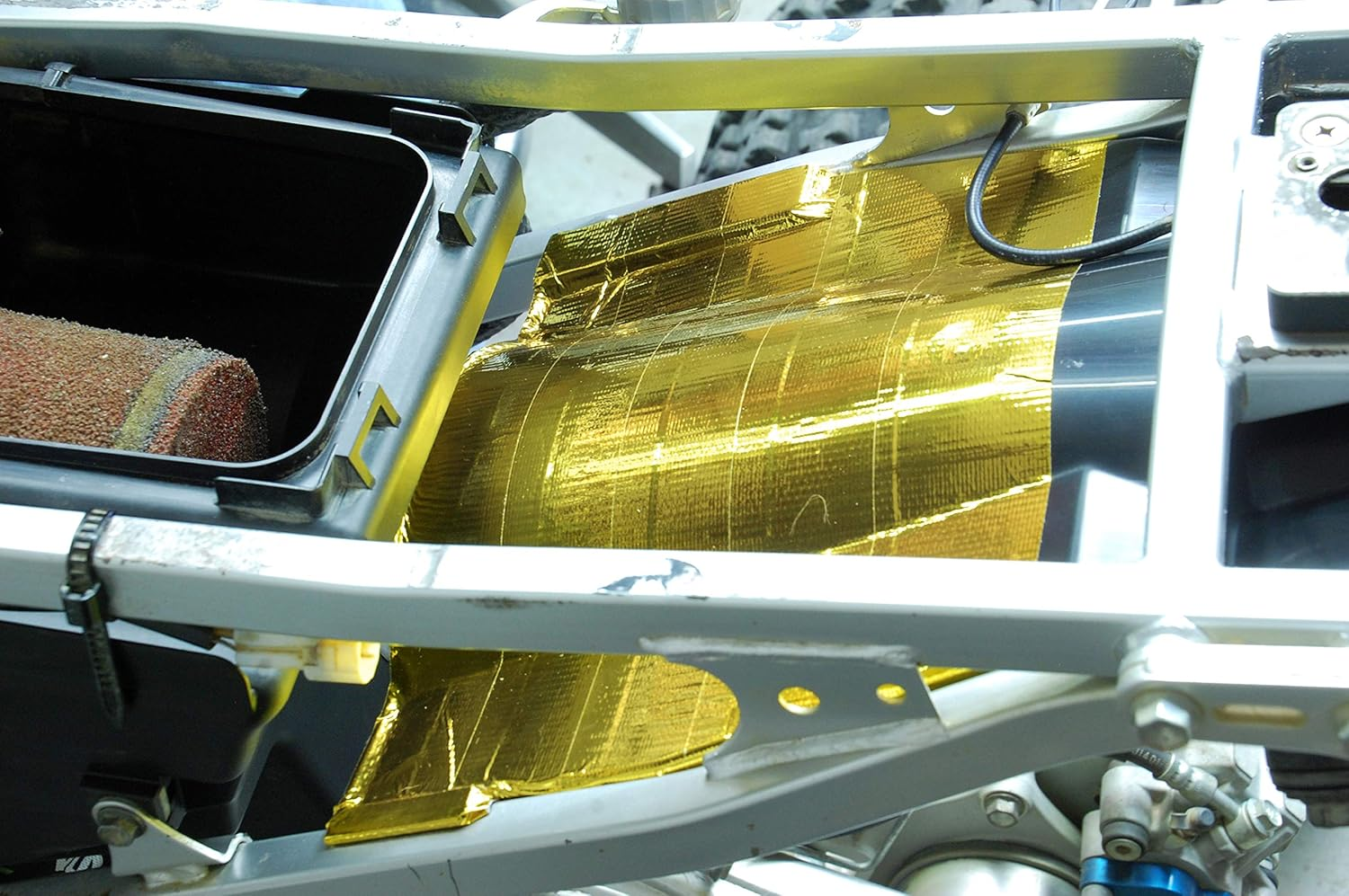 Design Engineering 010397 Reflect-A-Gold High-Temperature Heat Reflective Adhesive Backed Roll, 2" X 30' Roll image number 6