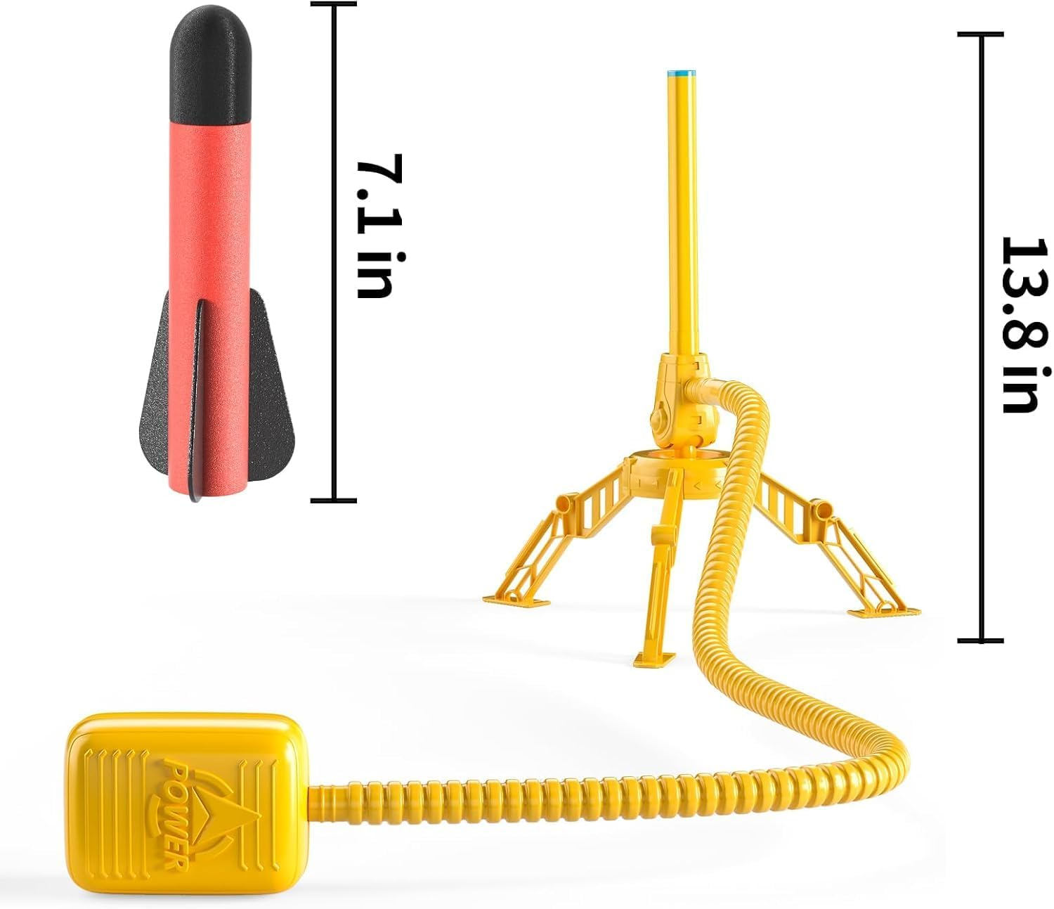 Rocket Launcher for Kids, 12 Foam Rockets and Launcher Pad, Launch up to 100+Ft, Kids Outdoor Toys, Birthday Gift Toys for Toddlers Boys Girls Age 3 4 5 6 + Years Old image number 4