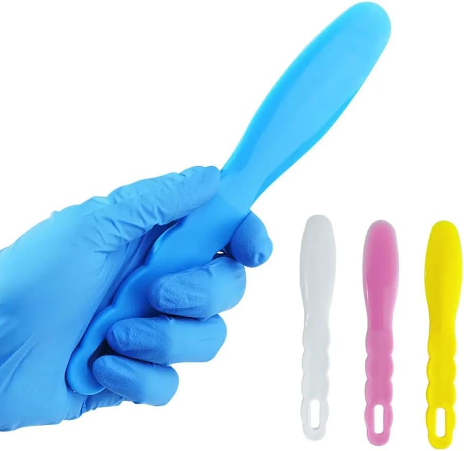 6 Pcs Lab Mixing Bowl Set Rubber Mixing Bowls Plastic Mixing Spatulas Facial Mask Bowls Small Impression Spatulas Impression Material Bowls Flexible Straight Spatulas for Alginate Plaster image number 1