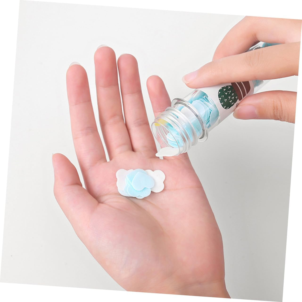 BRIGHTFUFU 12 Pack Portable Soap Sheets Hand Wash Soap Slices Compact Travel for Hotel Mall Public Toilet Present image number 6