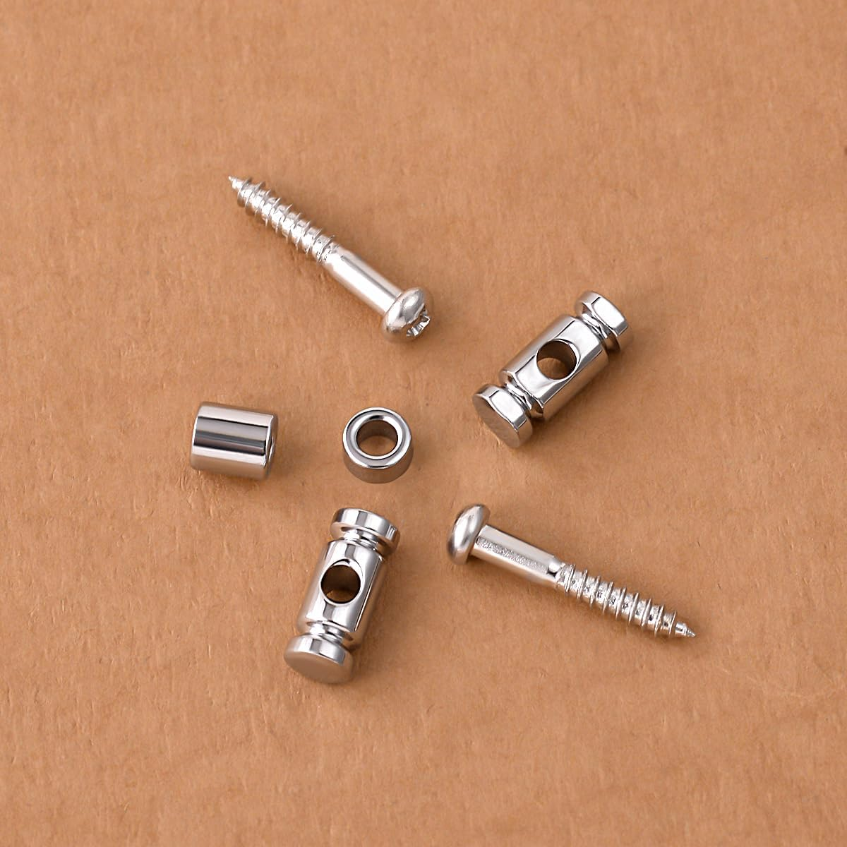 Guyker Guitar Roller String Retainers(Set of 2) &ndash; String Guide, Strings Trees Replacement Part for Electric Guitars, SR1 Chrome image number 5