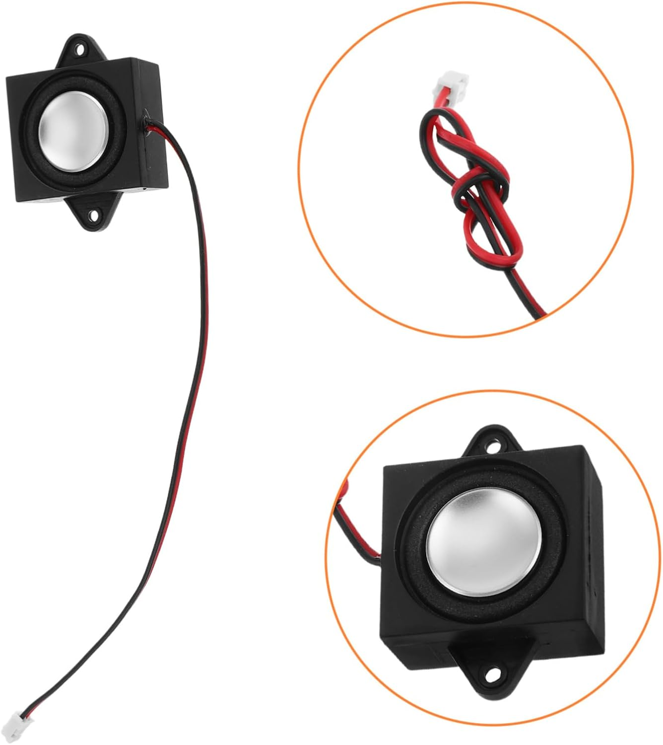 KICHOUSE 4Pcs Portable Mini Stereo Speakers External Speakers for Projector Flexible Connector for Easy Setup image number 4