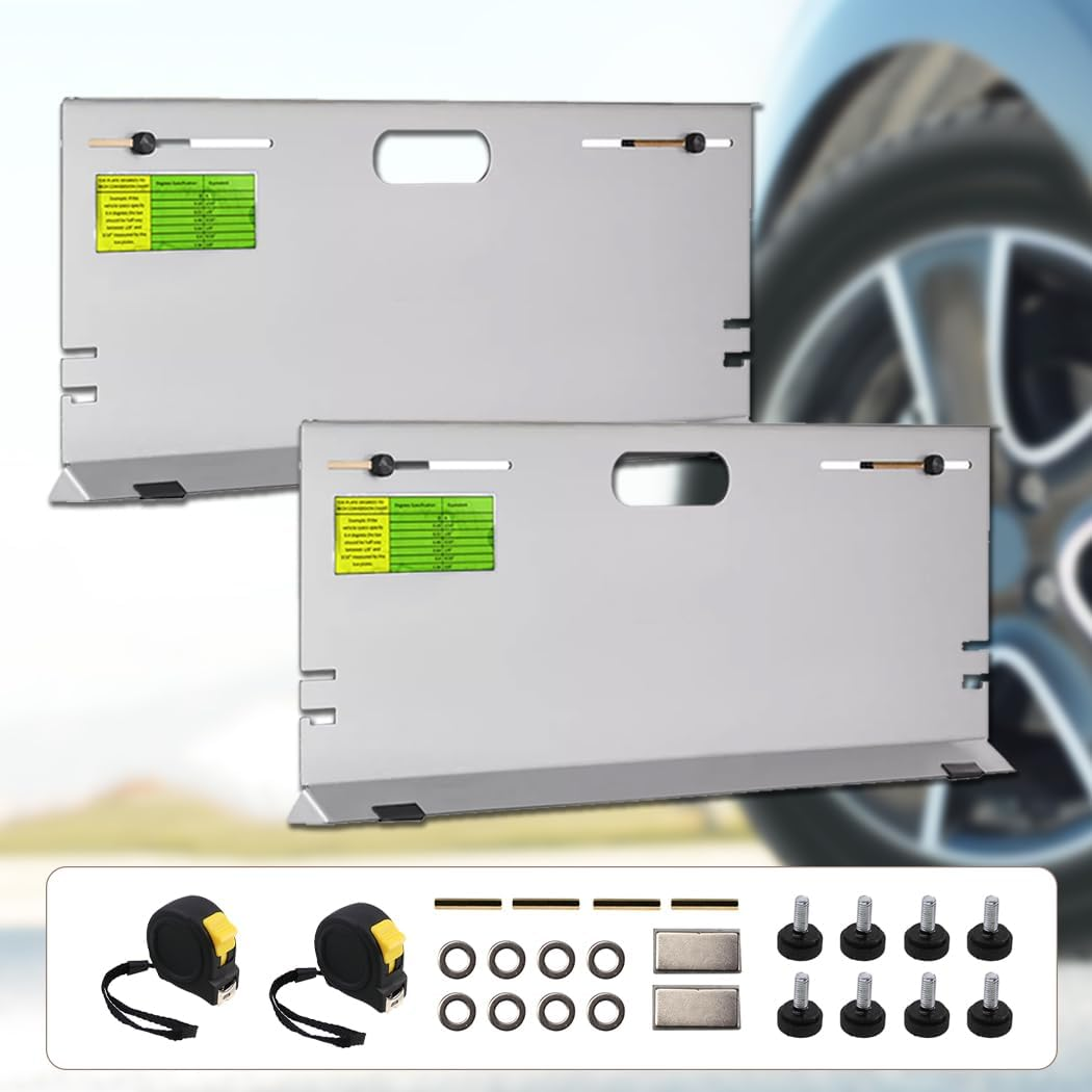 PORIYA 2PCS Wheel Alignment Tool,23 Inch Toe Plates with Tape Measure,Heavy Duty Accurate Measure Tape and Conversion Chart Au,For Car, ATV, UTV (Large) image number 4