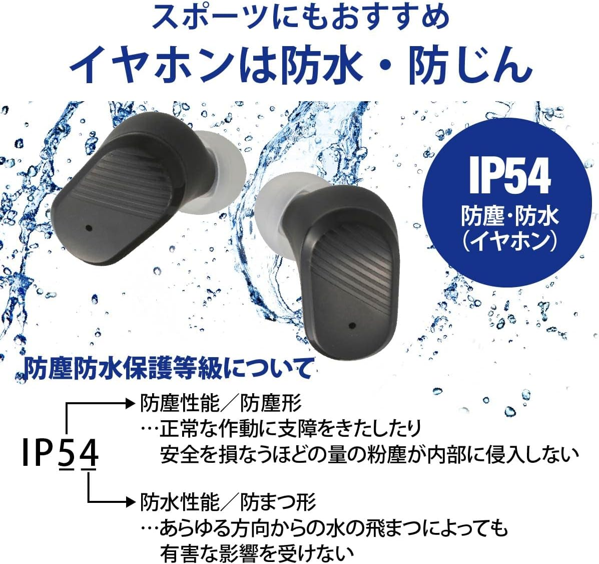 Ohm Denki Audiocomm HP-W410N-K 03-2766 OHM Fully Wireless Earphones, Bluetooth Earphones, In-Ear Control, Smartphone Calls, Auto Pairing, Roll Swap Function, Black, Charging Case: W 2.8 X H 1.1 X D image number 6