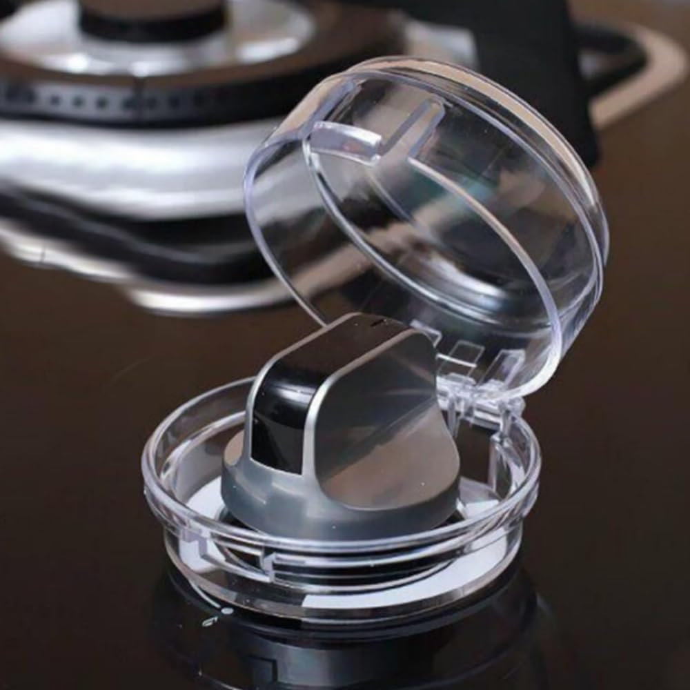 8 Pcs Gas Stove Knob Covers for Child Safety, Clear Childproof Oven Lock Stove Knob Covers for Stove, Oven, Gas Cooktop
