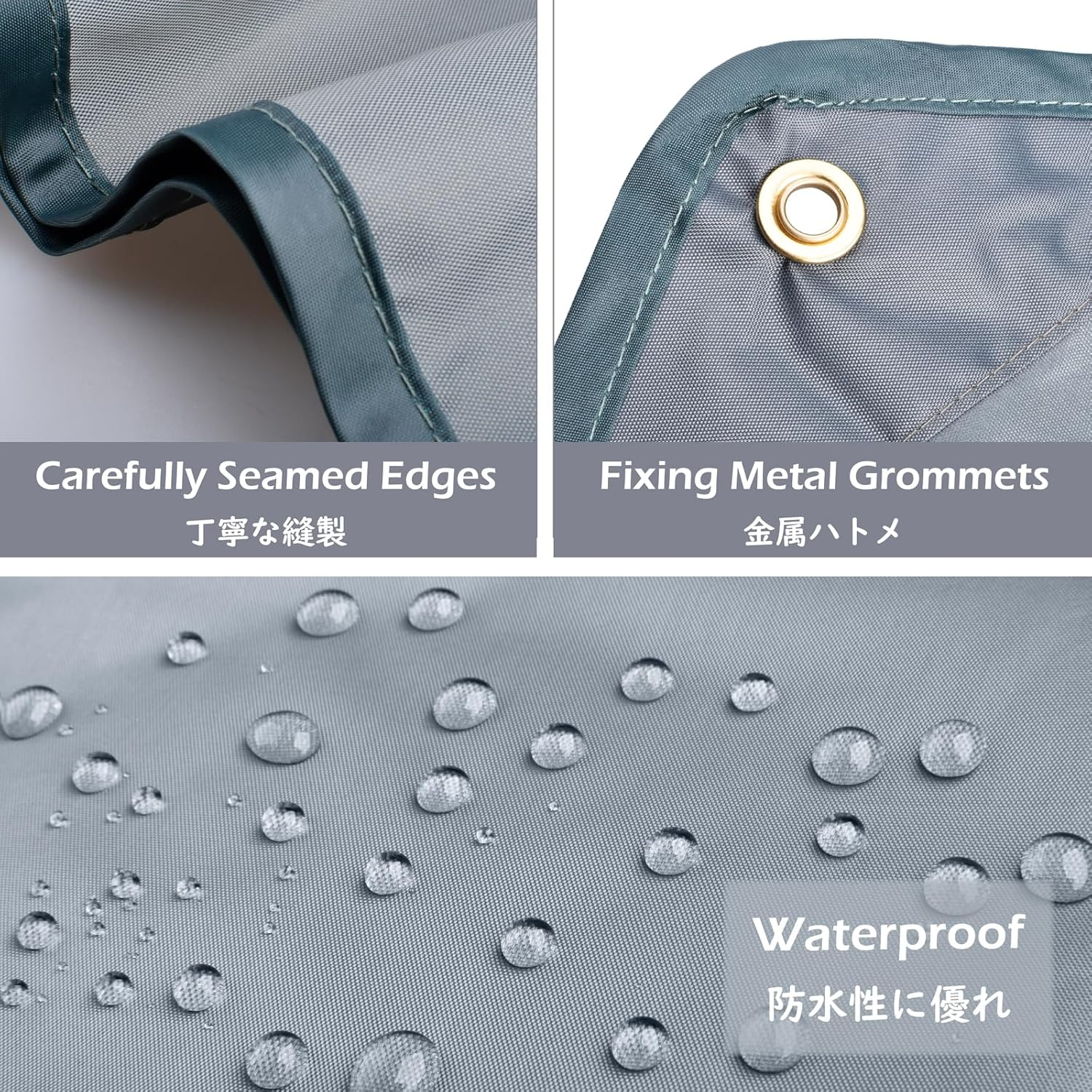 TRIWONDER Waterproof Hexagonal Hammock Rain Fly Tent Tarp Footprint Ground Cloth Camping Shelter Sunshade Beach Picnic Mat for Hiking Picnic (Grey - L - Tarp Only) image number 4